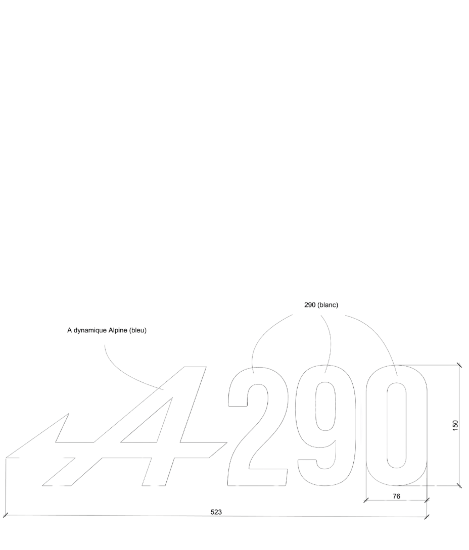 Alpine A290 — Scénographie France