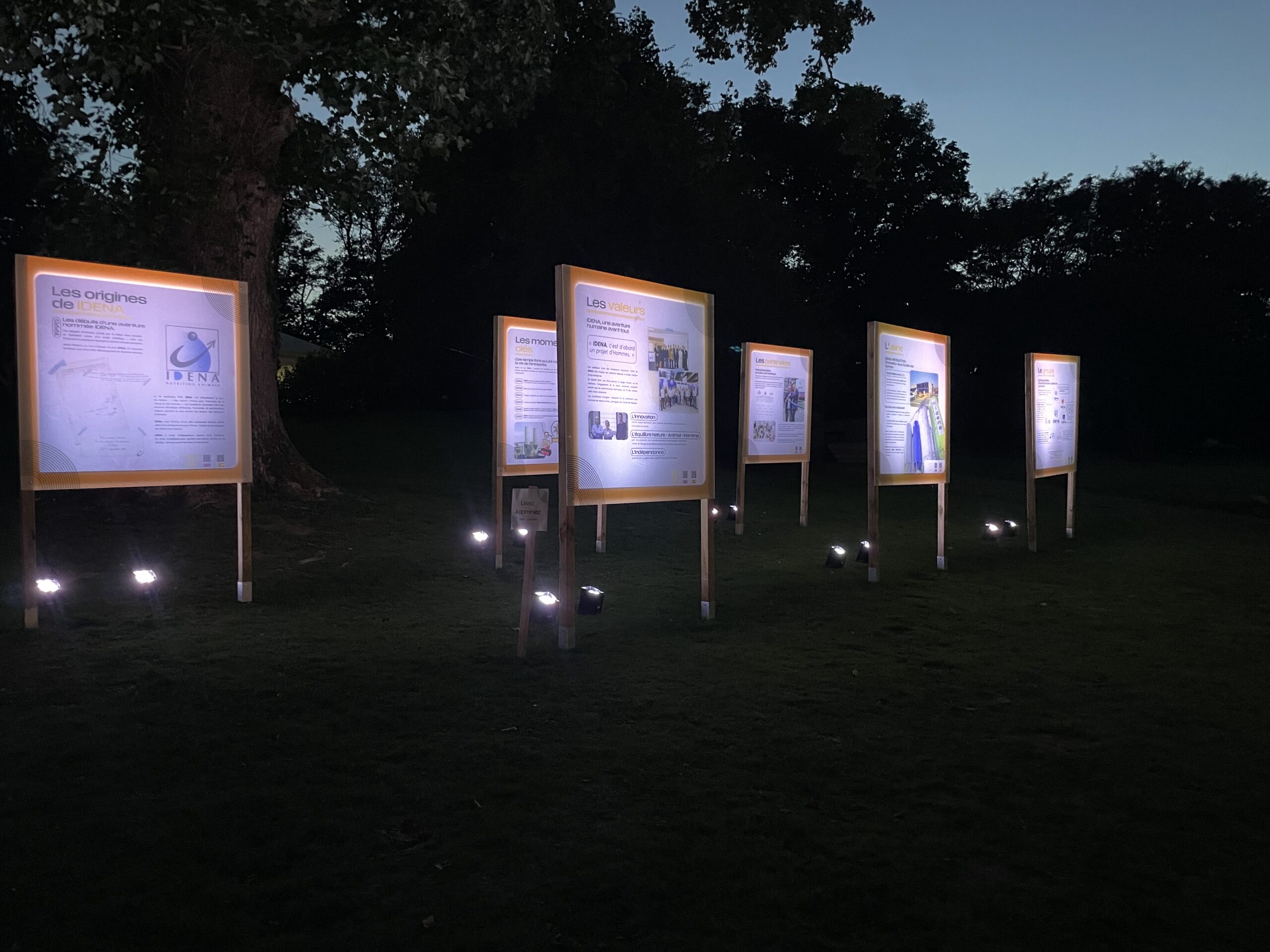 Détail signalétique événementielle Idena