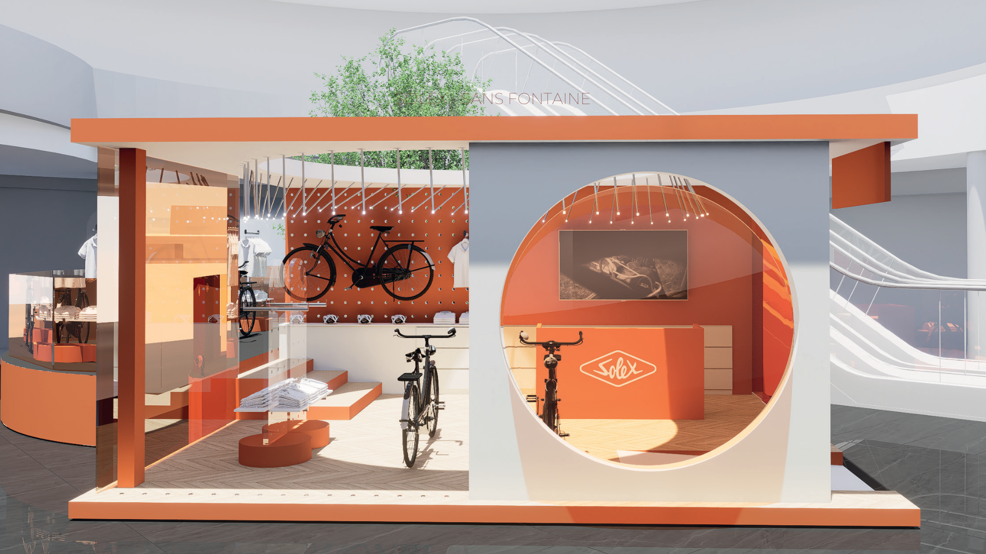 Plan technique structure modulaire pour retail éphémère