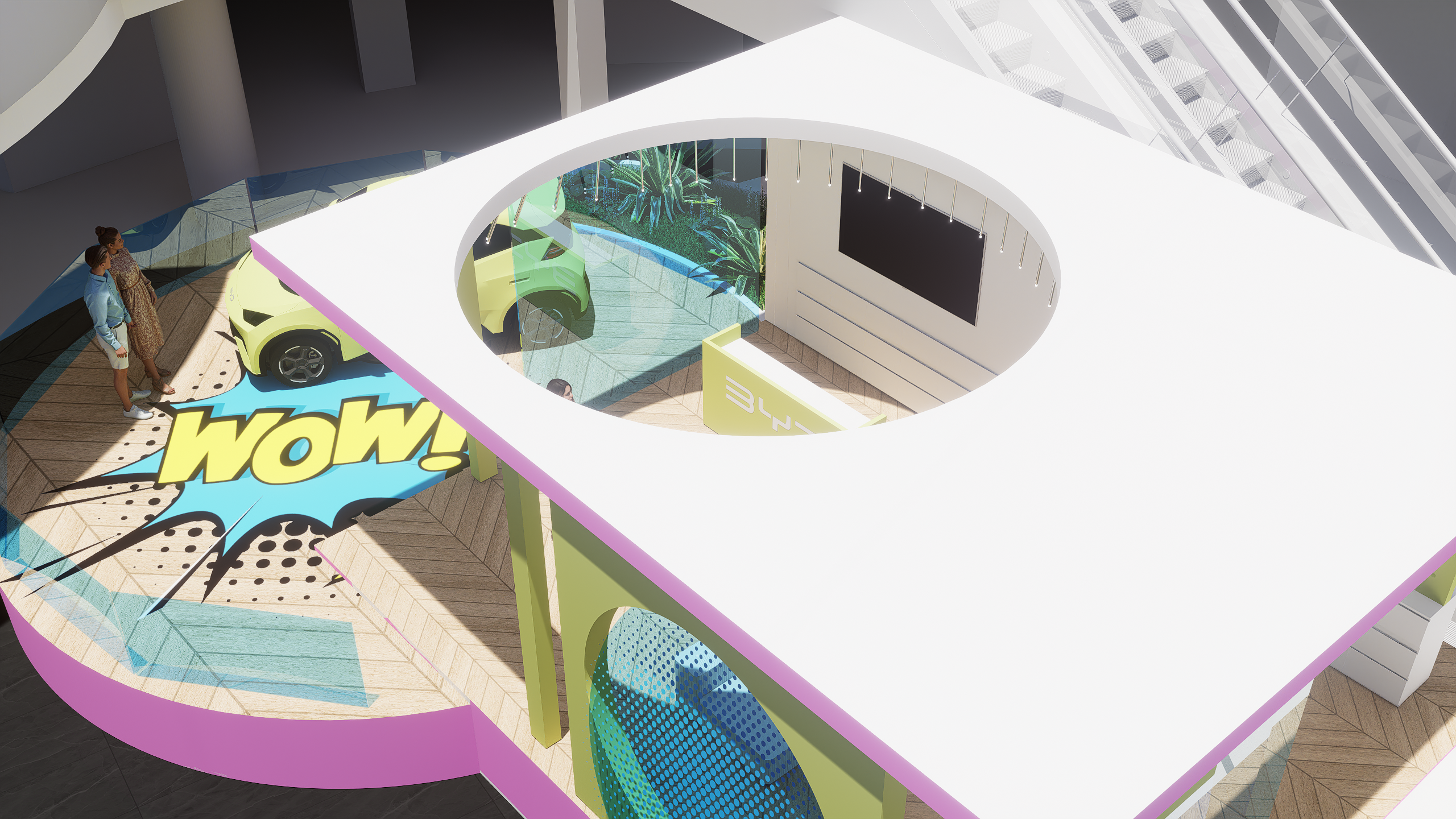 Exemple de retail éphémère en centre commercial - Vue globale