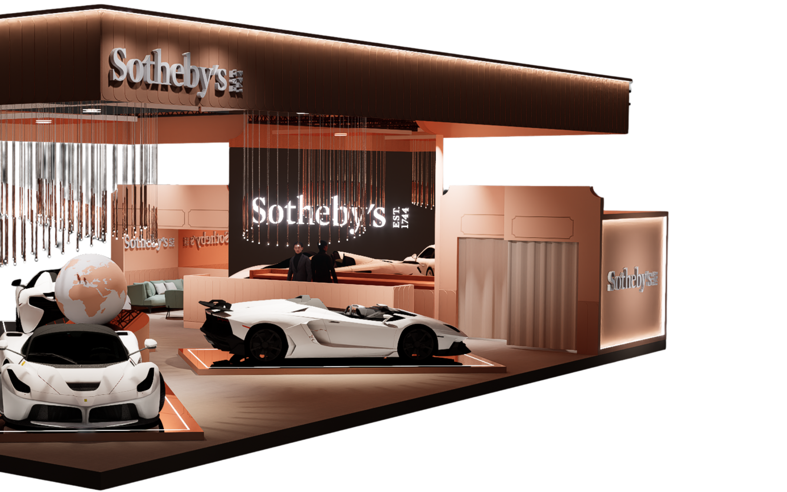 Scénographie Sotheby's — réalisation Scénographie France