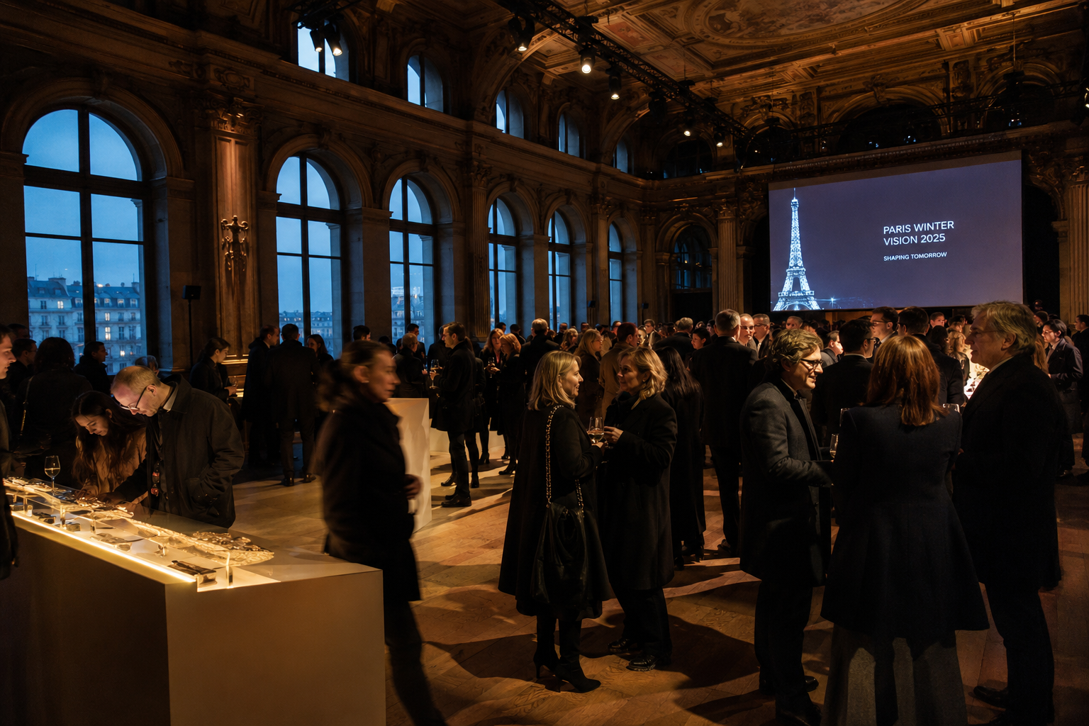 Événement scénographié dans un lieu patrimonial par Scénographie France