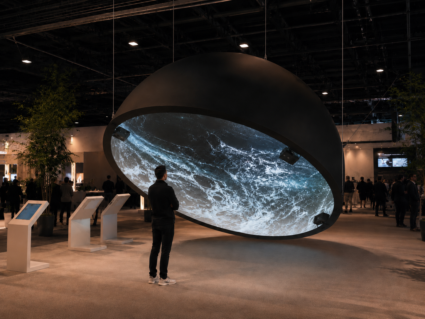 Projection vidéo sur stand et décor événementiel
